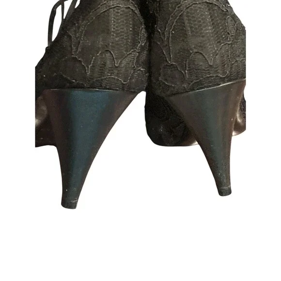 Saint Laurent Era 38 Black Lace Up Boots authentic - Picture 7 of 9